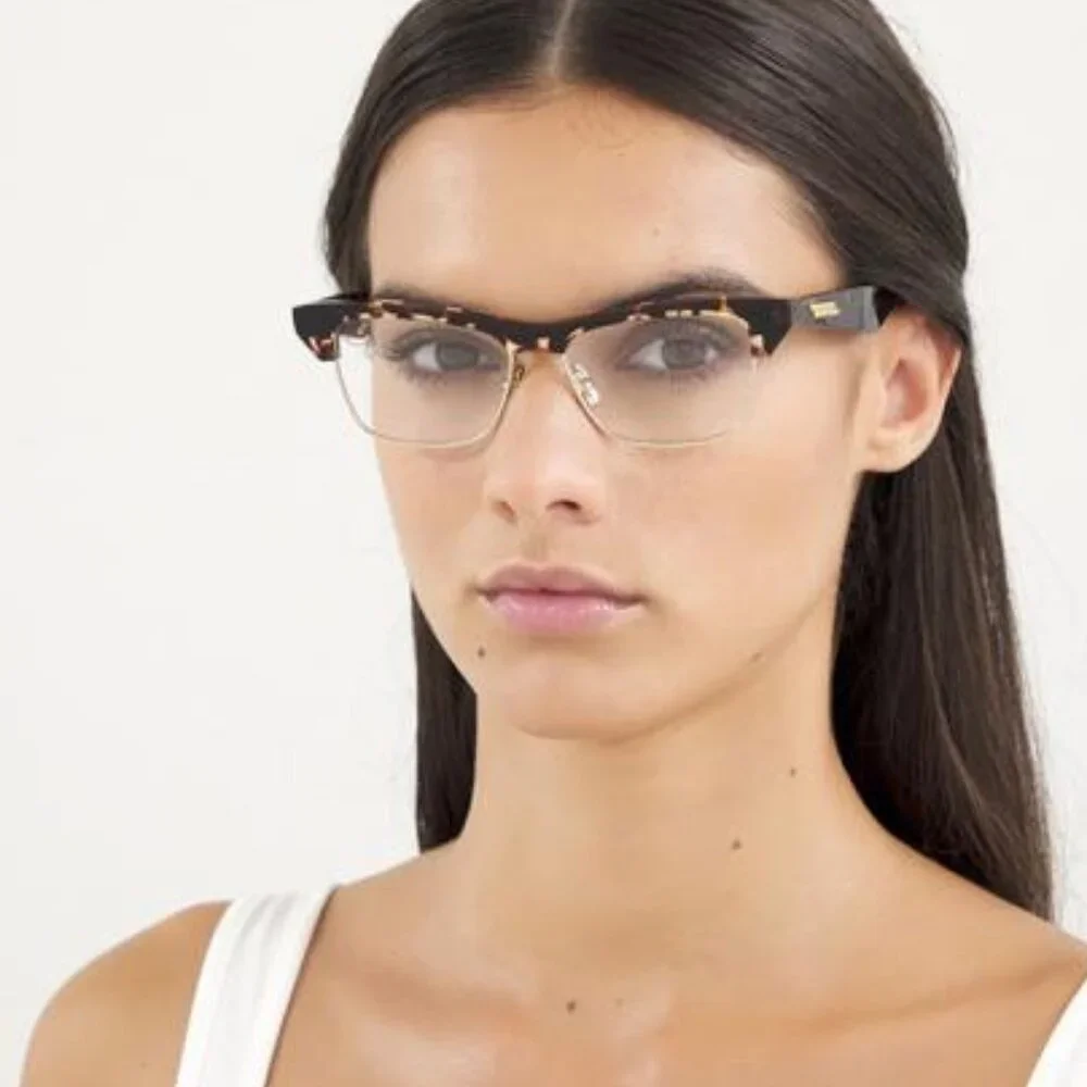 Bottega Veneta BV1100O 003 Eyeglasses Burgundy/Gold 52mm Cat Eye Frame